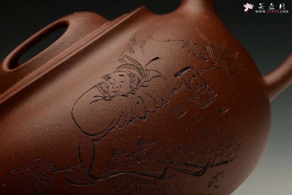 紫砂壶图片：谭华斌近作 牧归 刀法精炼 美壶特惠 - 宜兴紫砂壶网