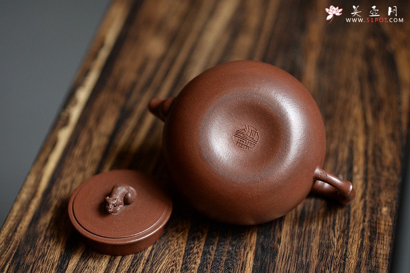 紫砂壶图片：大口实用 憨厚可人 全手竹趣 创意花货 - 宜兴紫砂壶网