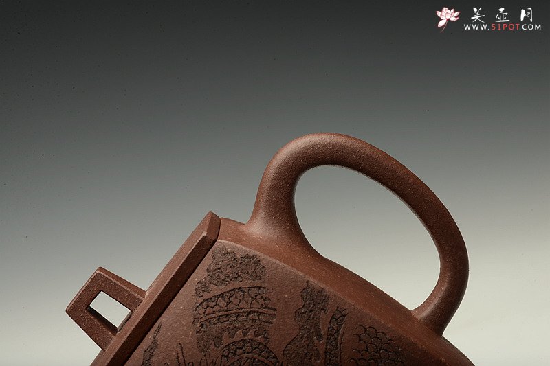 紫砂壶图片：李彦雄新作 龙行天下 四方山水~ 全手镶片 志在四方 - 宜兴紫砂壶网