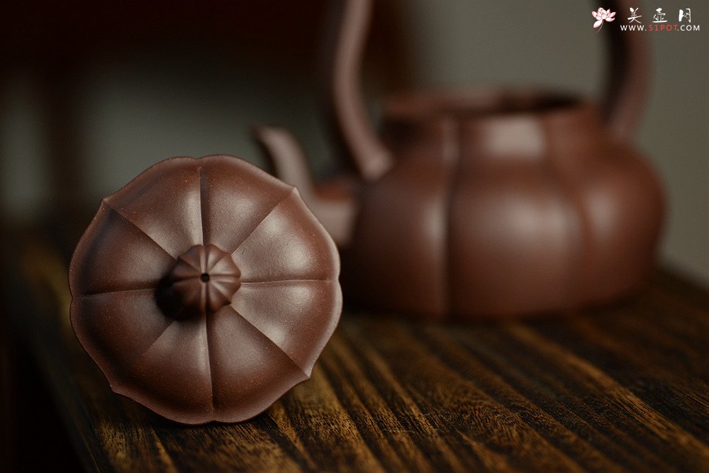 紫砂壶图片：筋囊实力派蔡旭伟力作  大美肌理 张力十足 全手星月提梁 - 宜兴紫砂壶网