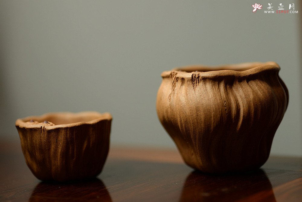 紫砂壶图片：莲子可动 学院派之莲蓬主人杯一对 数量有限~ - 宜兴紫砂壶网