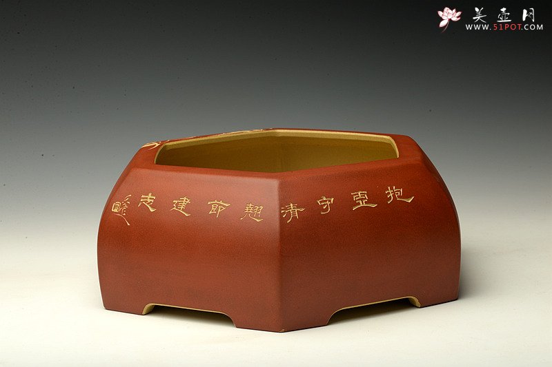 紫砂壶图片：陆轶舟精品代表作 全手六方水洗  刀法精炼层次分明 - 宜兴紫砂壶网