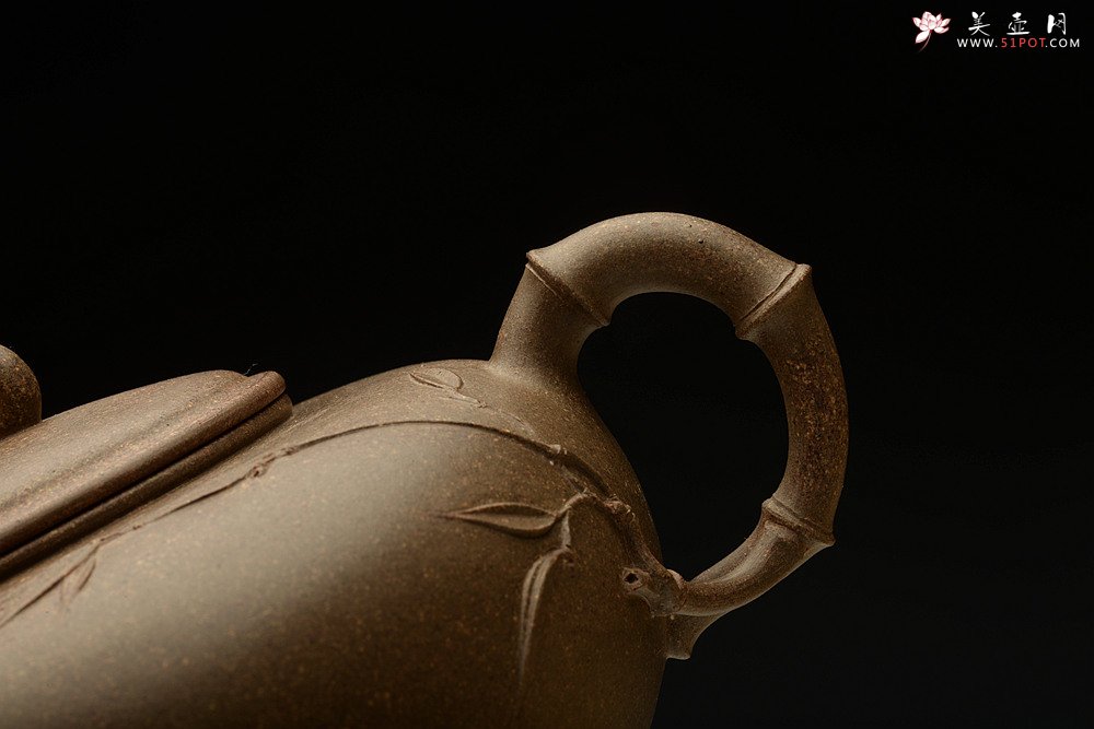 紫砂壶图片：实力派潘丹初 优质青段 国画入壶 秀雅文气 全手原创福竹o(∩_∩)o  - 宜兴紫砂壶网