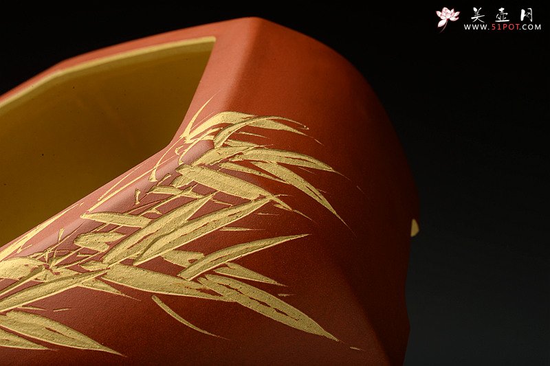 紫砂壶图片：陆轶舟精品代表作 全手六方水洗  刀法精炼层次分明 - 宜兴紫砂壶网