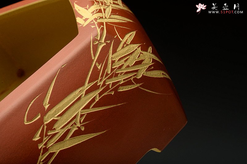 紫砂壶图片：陆轶舟精品代表作 全手六方水洗  刀法精炼层次分明 - 宜兴紫砂壶网