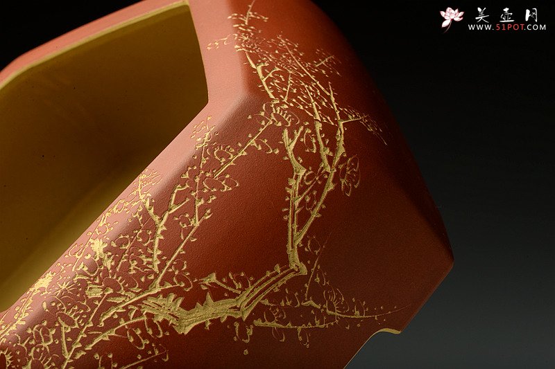 紫砂壶图片：陆轶舟精品代表作 全手六方水洗  刀法精炼层次分明 - 宜兴紫砂壶网