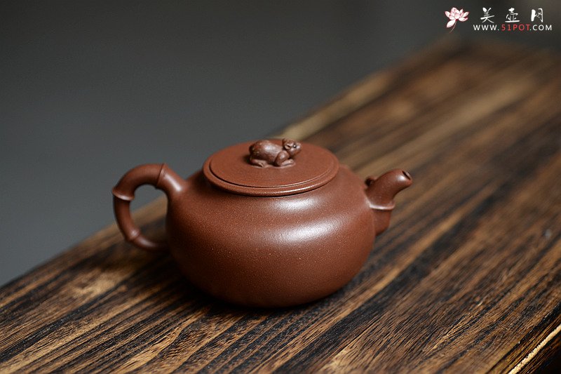 紫砂壶图片：大口实用 憨厚可人 全手竹趣 创意花货 - 宜兴紫砂壶网