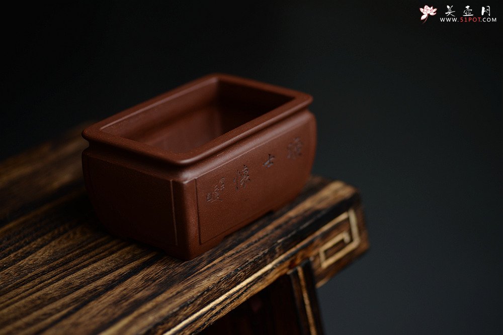 紫砂壶图片：张秋平全手制花盆 陆逸舟精心装饰 开光花盆 文房雅玩~ - 宜兴紫砂壶网