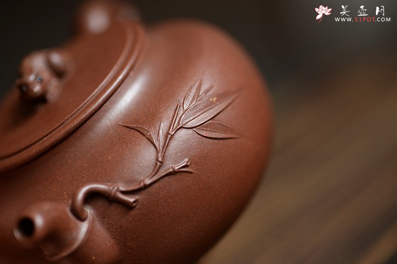 紫砂壶图片：大口实用 憨厚可人 全手竹趣 创意花货 - 宜兴紫砂壶网