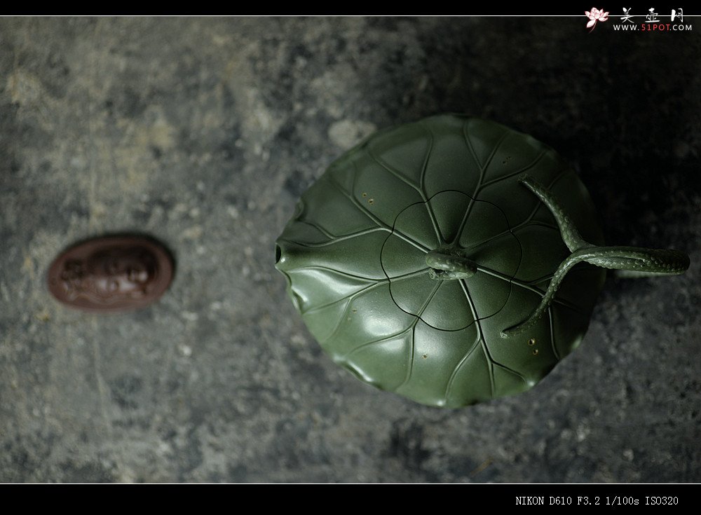 紫砂壶图片：清风徐徐 荷叶微卷有清香之和合  孙伟强张新亚原创作品 至美清廉 - 宜兴紫砂壶网