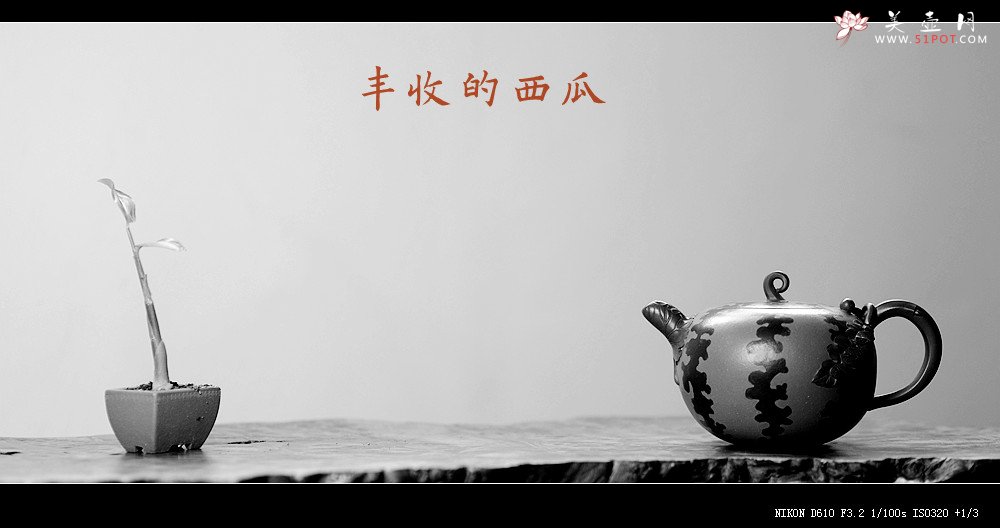 紫砂壶图片：田园情趣 经典花货 丰收西瓜 张新亚孙伟强合作 - 宜兴紫砂壶网