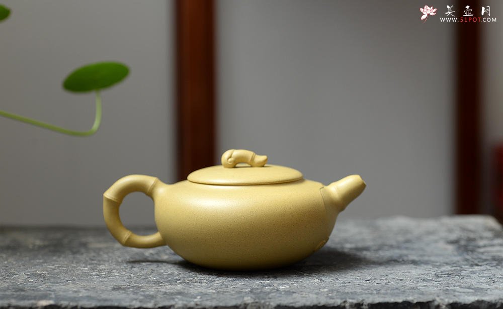 紫砂壶图片：单志萍作品 造型新颖 优雅之作 原矿段泥 云竹 - 宜兴紫砂壶网