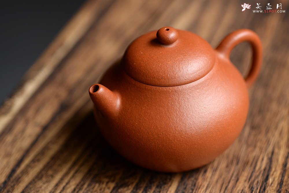 紫砂壶图片：许学军新作 壶体细腻 身型挺拔  全手玉茗 优质朱砂泥 - 宜兴紫砂壶网