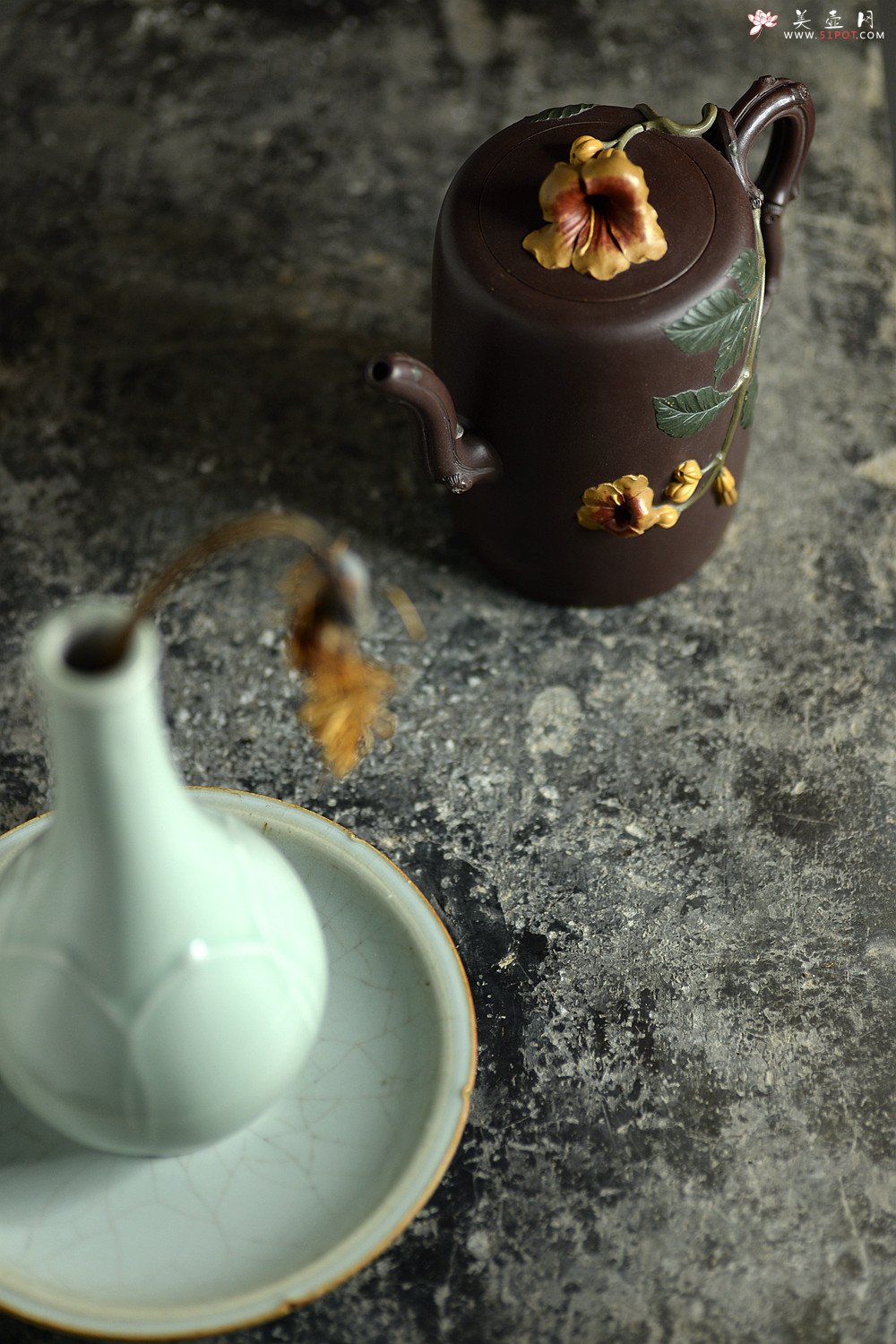 紫砂壶图片：那些花儿之凌霄花~ 精品重器 大美无言o(∩_∩)o - 宜兴紫砂壶网