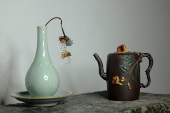 紫砂壶图片：那些花儿之凌霄花~ 精品重器 大美无言o(∩_∩)o - 宜兴紫砂壶网