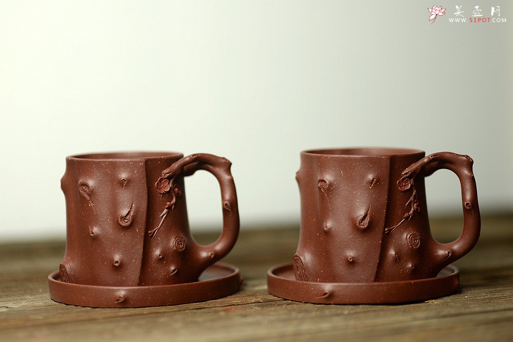 紫砂壶图片：单志萍最新力作 雄厚之风 优雅之作 精品全手红梅争艳 - 宜兴紫砂壶网