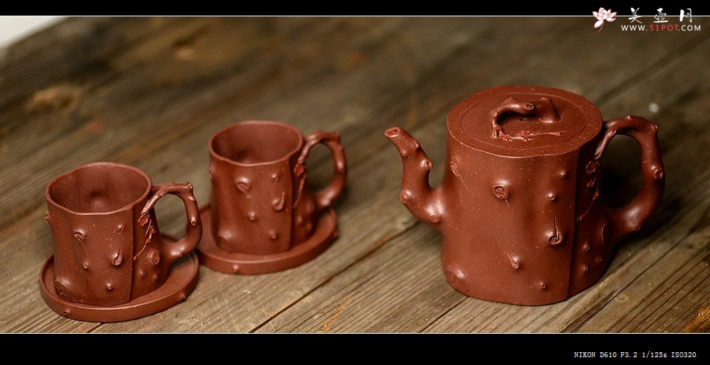 紫砂壶图片：单志萍最新力作 雄厚之风 优雅之作 精品全手红梅争艳 - 宜兴紫砂壶网