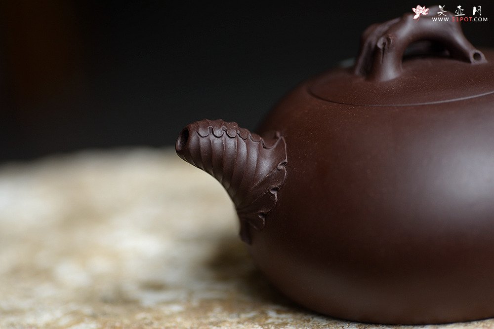 紫砂壶图片：崔巍健最新原创作品 银杏壶 原矿紫泥  - 宜兴紫砂壶网