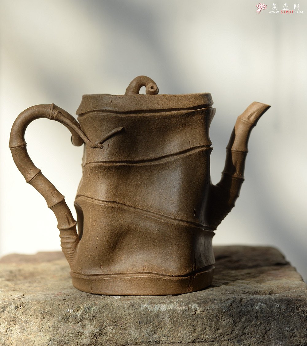 紫砂壶图片：林秀明原创作品 全手清逸二式 挺拔古朴 崇尚自然~ - 宜兴紫砂壶网