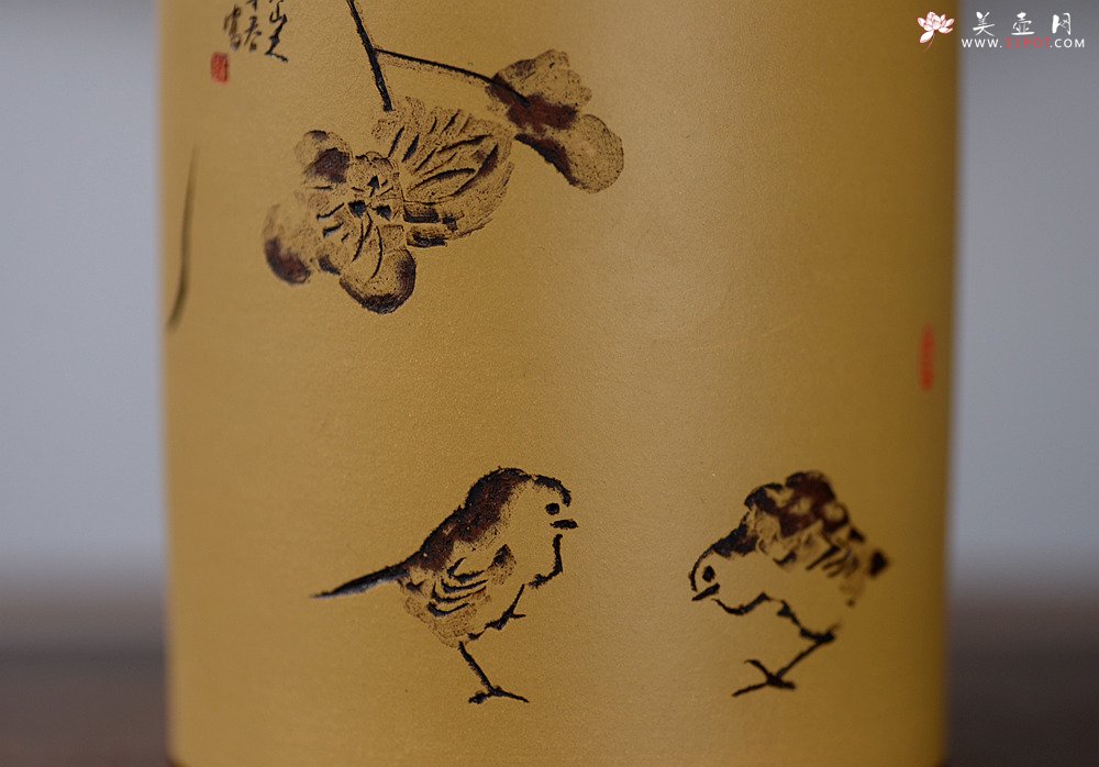 紫砂壶图片：笔筒 耐品雅趣 文房雅玩 - 宜兴紫砂壶网