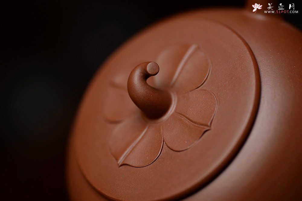 紫砂壶图片：曲峰原创作品 全手柿意 事事如意 精品花货 - 宜兴紫砂壶网