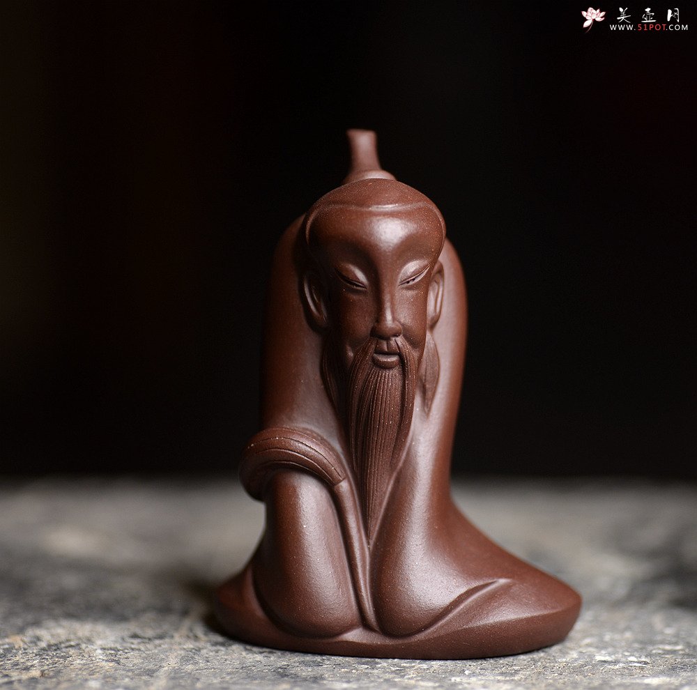 紫砂壶图片：高尚出俗 高士茶宠 做工精细 原矿紫泥 - 宜兴紫砂壶网