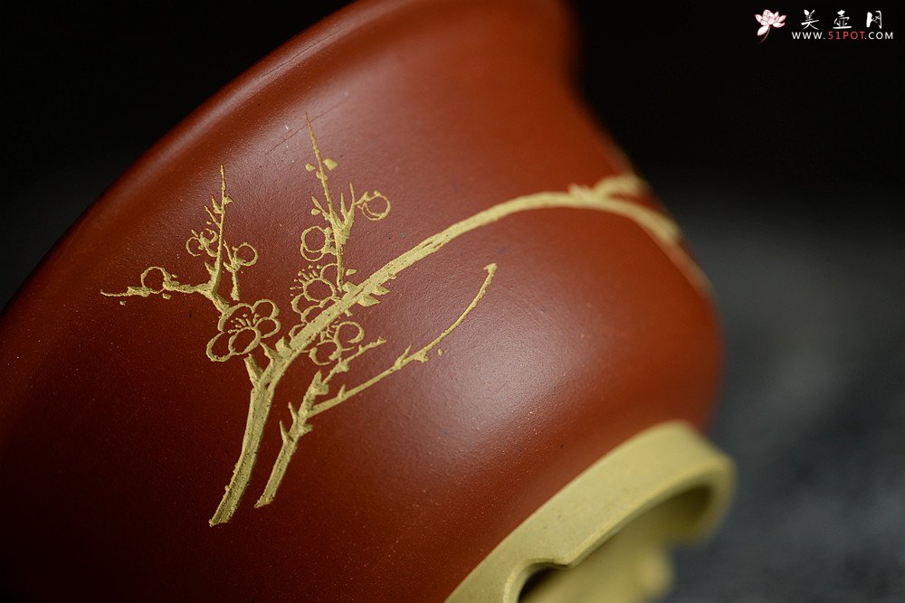 紫砂壶图片：精工佳作 段泥粉朱泥浆 花草四雅之菖蒲花盆 - 宜兴紫砂壶网