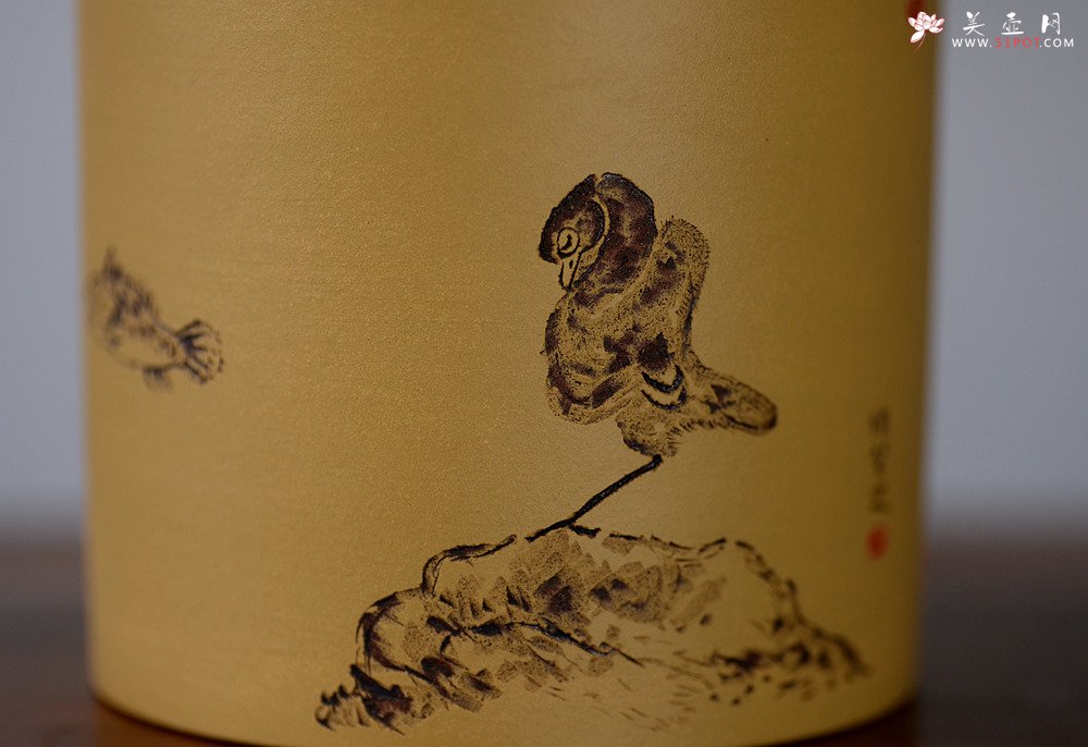 紫砂壶图片：笔筒 耐品雅趣 文房雅玩 - 宜兴紫砂壶网