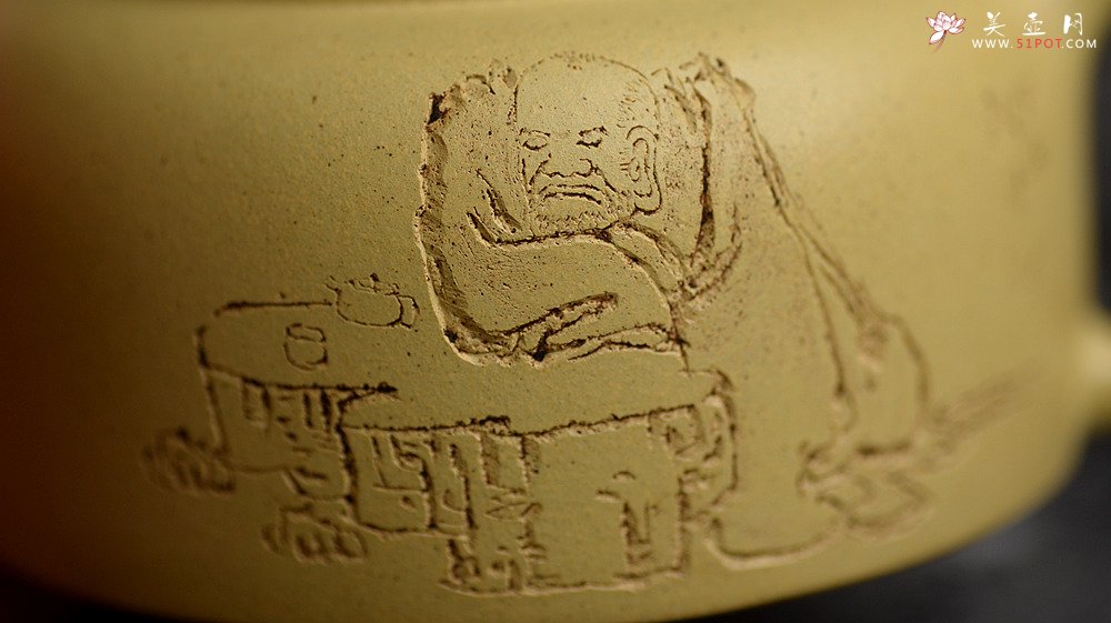 紫砂壶图片：传统器形之曼生井栏 本山绿 - 宜兴紫砂壶网