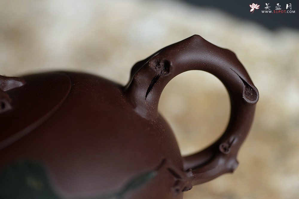 紫砂壶图片：崔巍健最新原创作品 银杏壶 原矿紫泥  - 宜兴紫砂壶网
