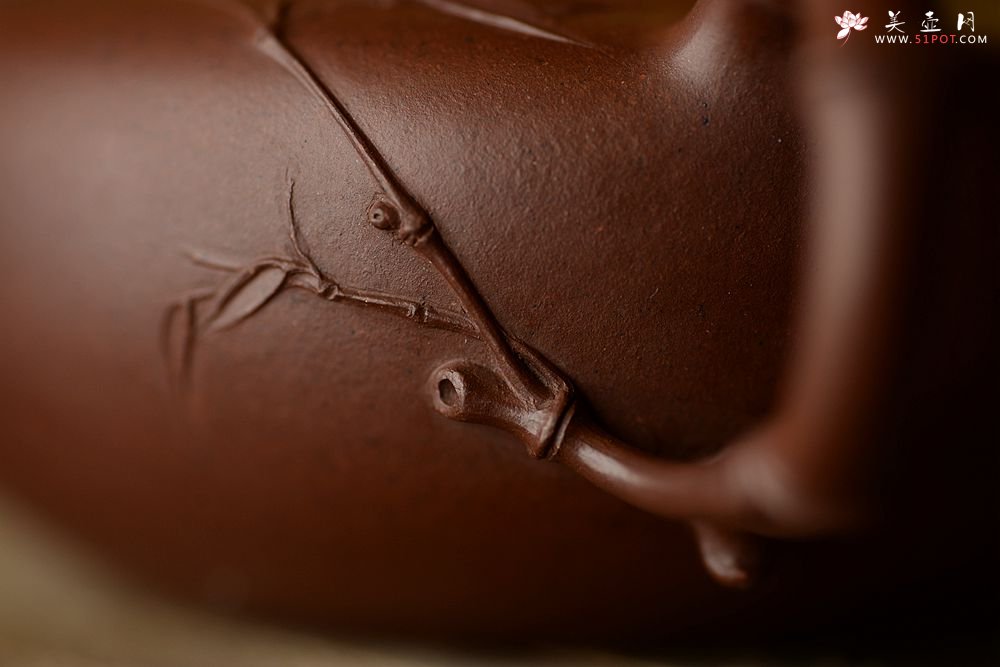 紫砂壶图片：灵秀之作 潘丹初全手竹趣二式  线条简练 爱不释手 - 宜兴紫砂壶网