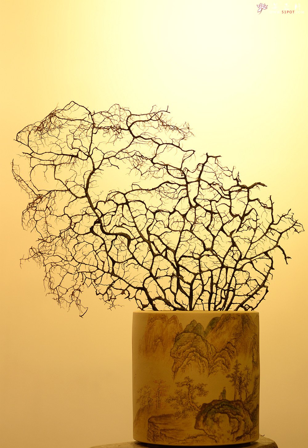 紫砂壶图片：古法装饰 古灵静雅 山水大笔筒 不接受定做o(∩_∩)o  - 宜兴紫砂壶网