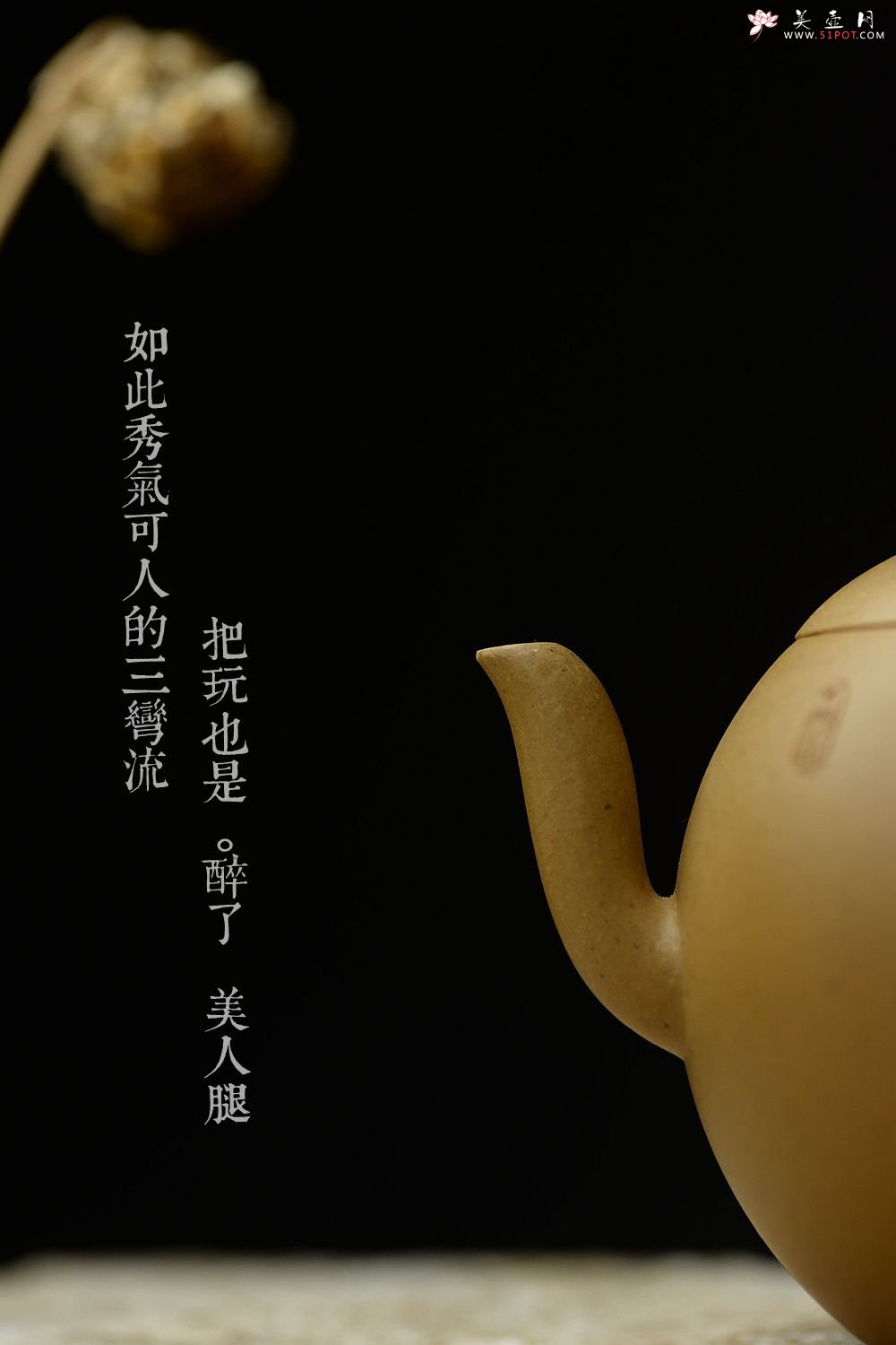 紫砂壶图片：器小大度 美人雅致小壶 天心明月 高工葛明仙爱女黄玲玲装饰 - 宜兴紫砂壶网