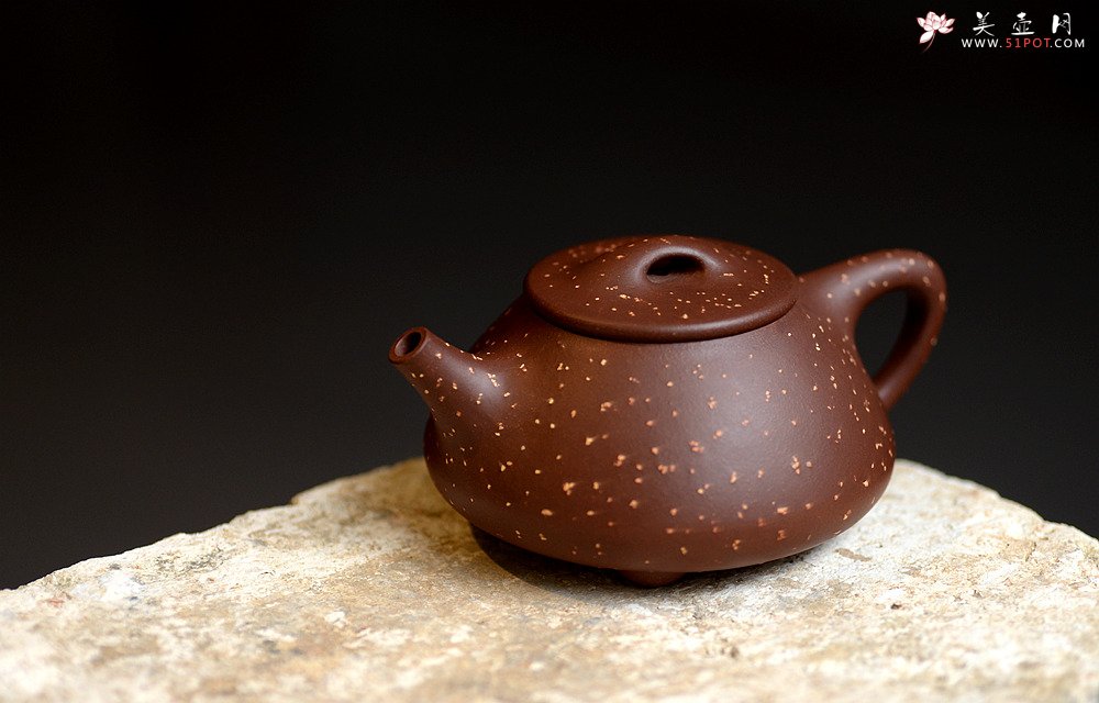 紫砂壶图片： 星光璀璨o(∩_∩)o  铺砂全手景舟石瓢 饱满大气 - 宜兴紫砂壶网