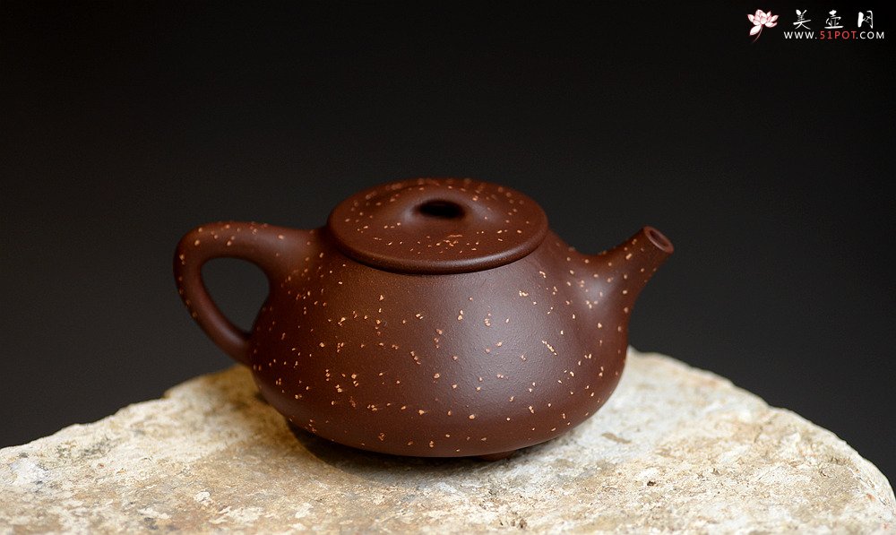 紫砂壶图片： 星光璀璨o(∩_∩)o  铺砂全手景舟石瓢 饱满大气 - 宜兴紫砂壶网