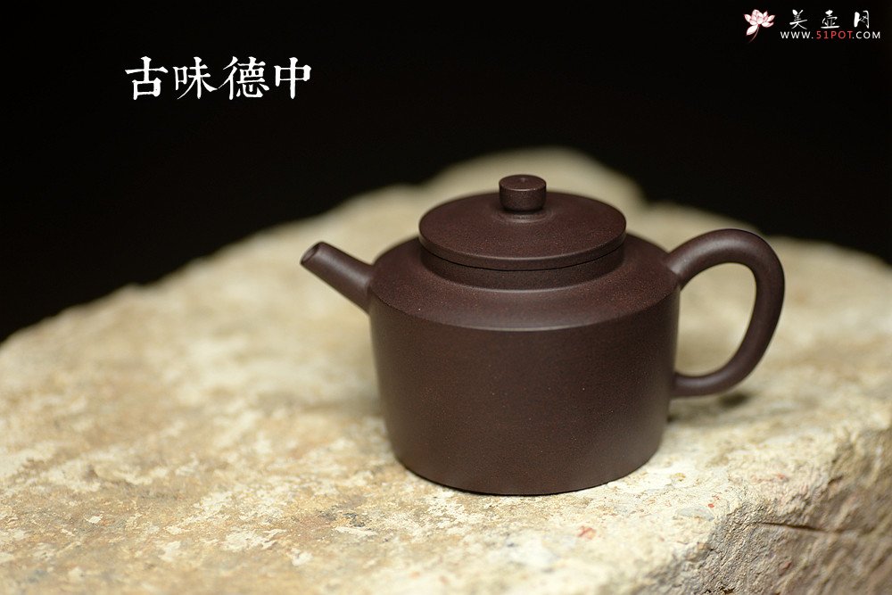 紫砂壶图片：美壶特惠 古朴文气 炮管直流 小德中 - 宜兴紫砂壶网