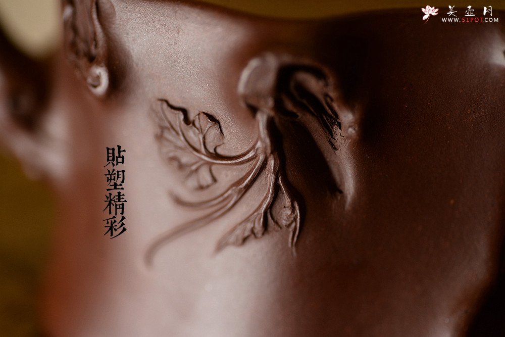 紫砂壶图片：花货奇才顾正芳近作 刚正挺拔  全手精品葡萄桩 - 宜兴紫砂壶网