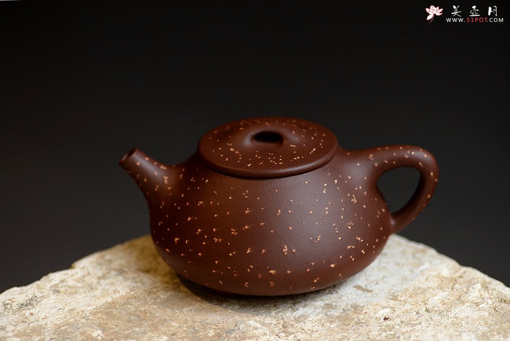 紫砂壶图片： 星光璀璨o(∩_∩)o  铺砂全手景舟石瓢 饱满大气 - 宜兴紫砂壶网