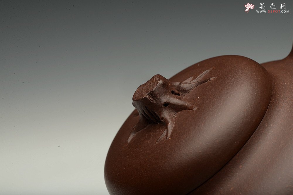 紫砂壶图片：高雪琴全手新作 敦厚悠然 简意花货~ 秋色 做工精致 - 宜兴紫砂壶网