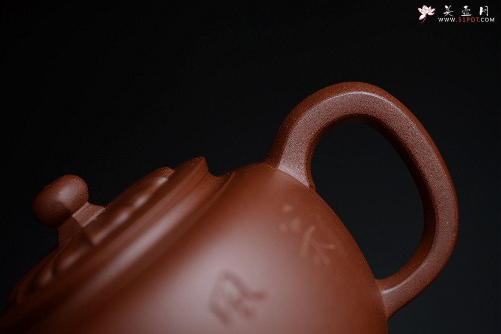 紫砂壶图片：刘世涛自撰壶铭 大富贵菱花 浑厚大气 装饰耐品~ - 宜兴紫砂壶网