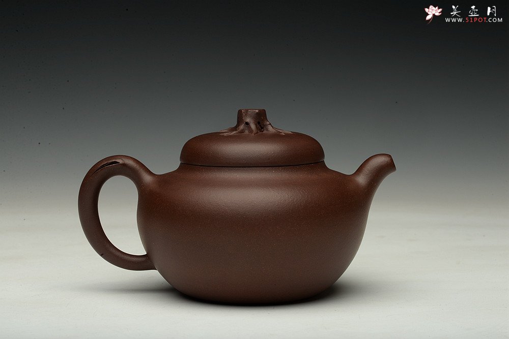 紫砂壶图片：高雪琴全手新作 敦厚悠然 简意花货~ 秋色 做工精致 - 宜兴紫砂壶网