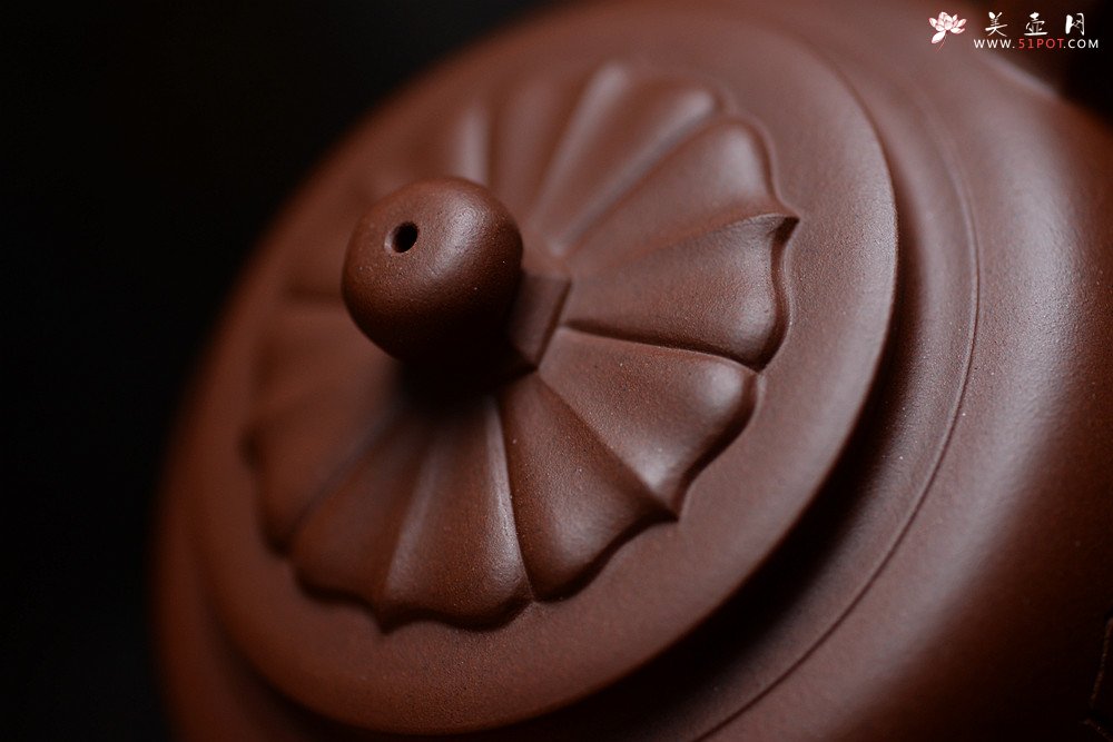 紫砂壶图片：刘世涛自撰壶铭 大富贵菱花 浑厚大气 装饰耐品~ - 宜兴紫砂壶网