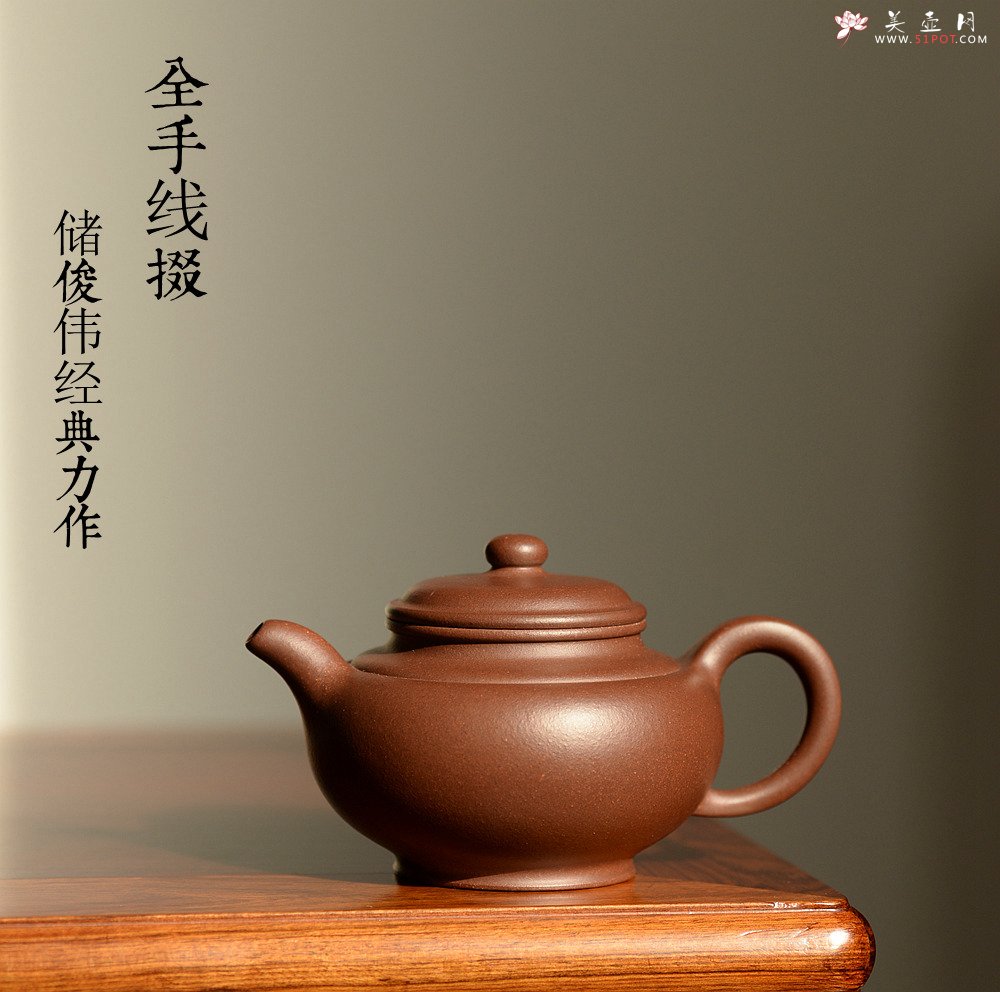 紫砂壶图片：线条优美  经典实用 全手线掇  - 宜兴紫砂壶网