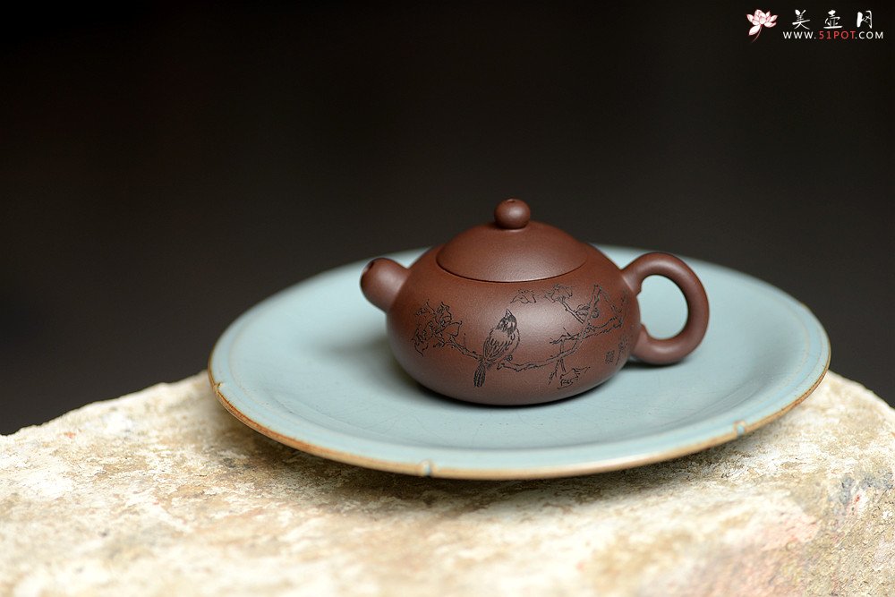 紫砂壶图片：谭华斌近作 道洪风格之玉露 刀法精炼 可人小壶 美壶特惠 - 宜兴紫砂壶网