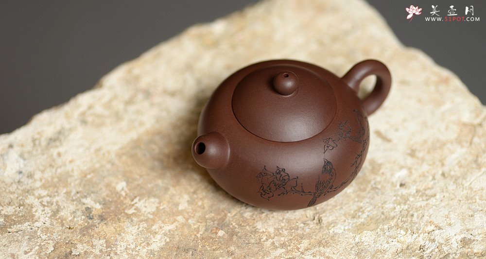 紫砂壶图片：谭华斌近作 道洪风格之玉露 刀法精炼 可人小壶 美壶特惠 - 宜兴紫砂壶网