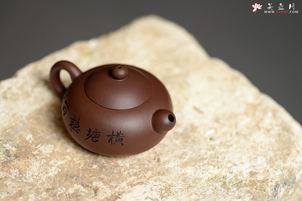 紫砂壶图片：谭华斌近作 道洪风格之玉露 刀法精炼 可人小壶 美壶特惠 - 宜兴紫砂壶网