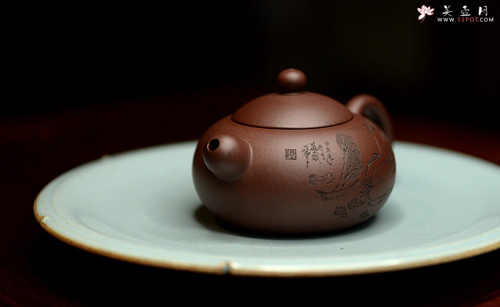 紫砂壶图片：谭华斌近作 道洪风格之玉露 刀法精炼 可人小壶 美壶特惠 - 宜兴紫砂壶网