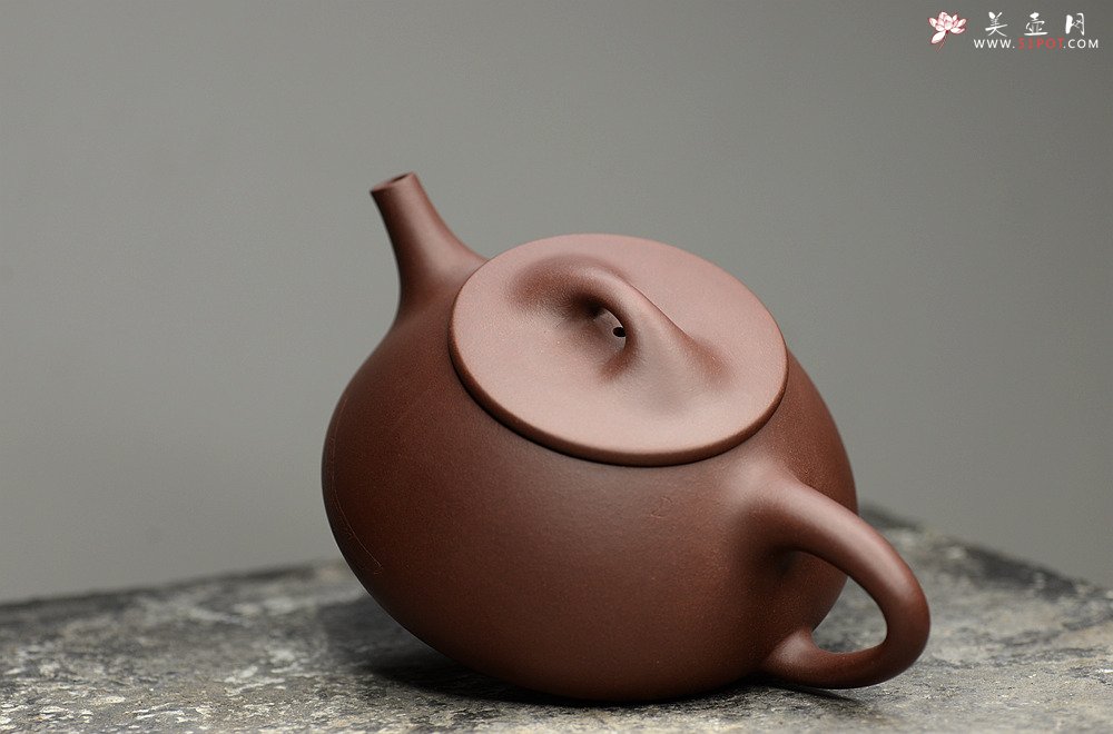 紫砂壶图片：陆轶舟作品 景舟石瓢 相映得趣  文气实用~ - 宜兴紫砂壶网
