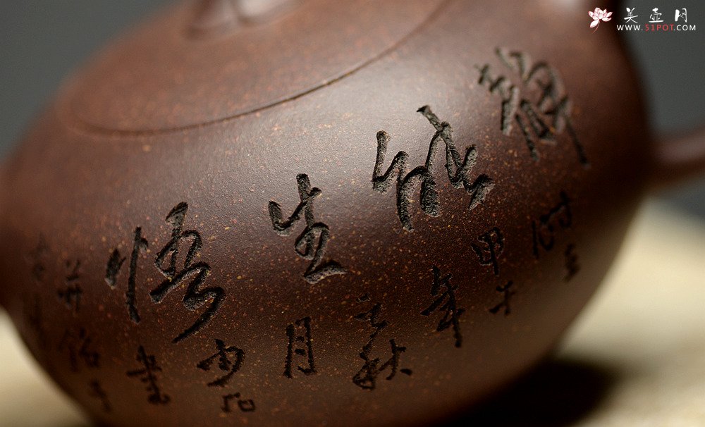 紫砂壶图片：张听刚装饰  周斌全手力作 原矿鱼子砂 全手吉瓜 - 宜兴紫砂壶网