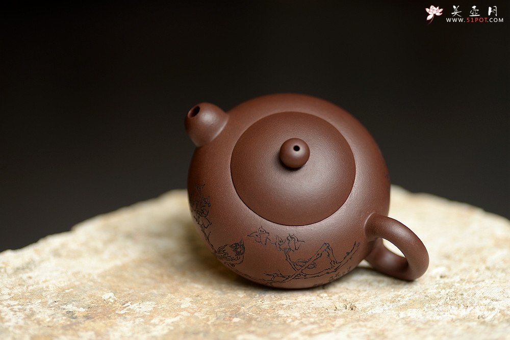 紫砂壶图片：谭华斌近作 道洪风格之玉露 刀法精炼 可人小壶 美壶特惠 - 宜兴紫砂壶网